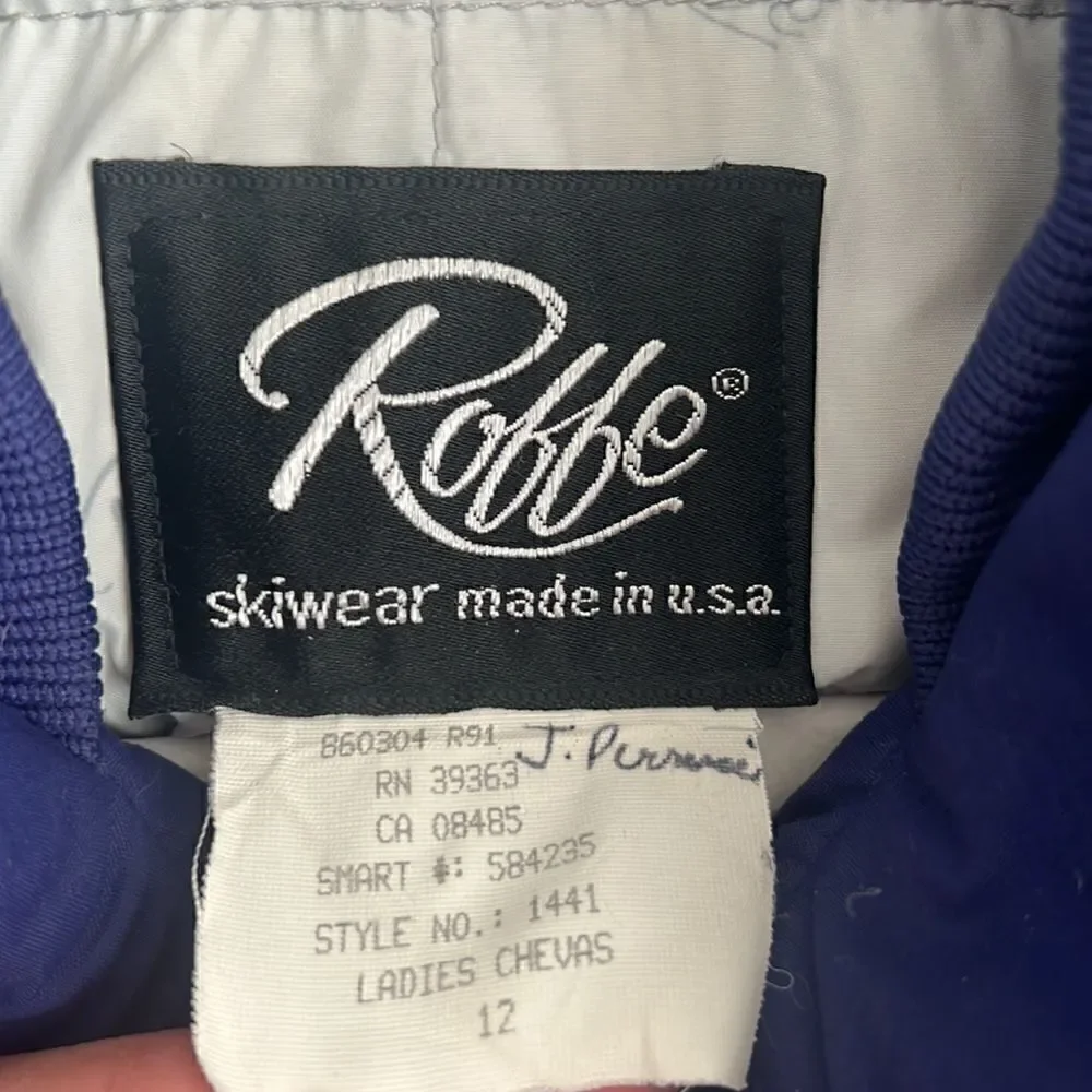 Roffe Made in the USA Women’s 12 Vintage Snow bibs pants Coat Jacket Ski Set